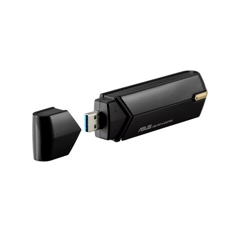 Asus | Wireless Dual-band | USB-AX56 AX1800 (No cradle) | 802.11ax | 1201+574 Mbit/s | Mbit/s | Ethernet LAN (RJ-45) ports | Mes - 2